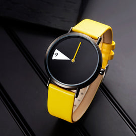 Sinobi Women Watch Creative Wristwatch Lady Clock Rotate Yellow