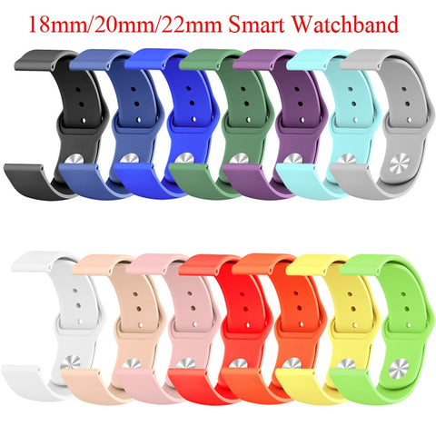 18mm 20mm 22mm Silicone band for Huawei/Withings/Samsung