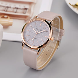 Luxury Brand Leather Quartz Women's Watch Ladies