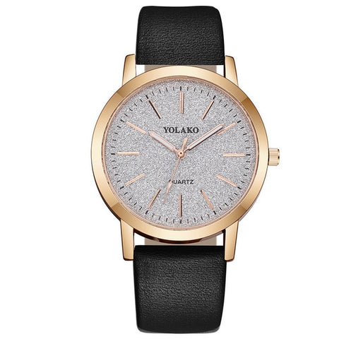 Luxury Brand Leather Quartz Women's Watch Ladies