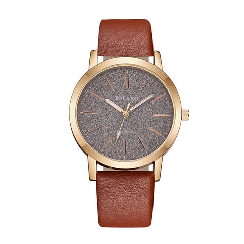 Luxury Brand Leather Quartz Women's Watch Ladies