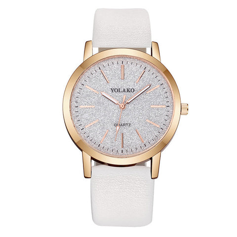 Luxury Brand Leather Quartz Women's Watch Ladies