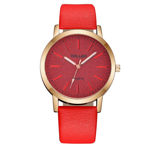 Luxury Brand Leather Quartz Women's Watch Ladies