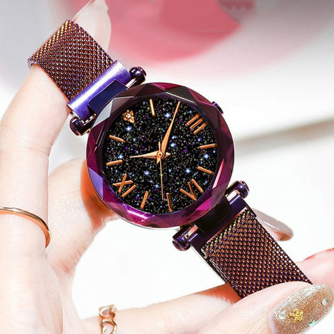 2019 Luxury Women Watches Magnetic Starry Sky