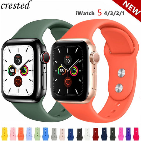 Silicone strap For Apple Watch band 44 mm/40mm iwatch