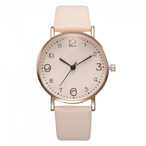 Top Fashion Style Luxury Women Leather Band Analog