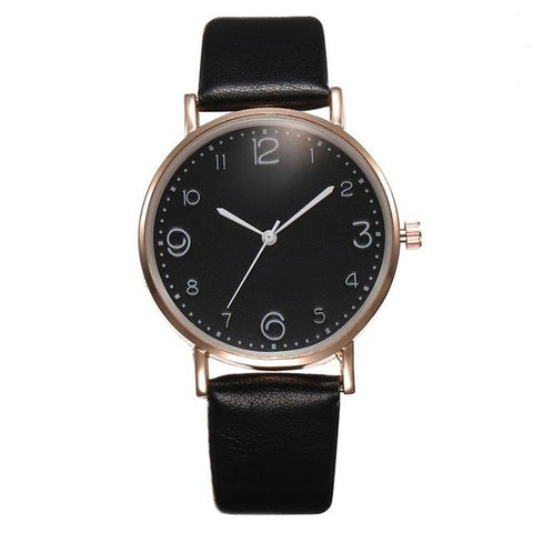 Top Fashion Style Luxury Women Leather Band Analog