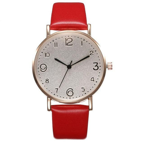 Top Fashion Style Luxury Women Leather Band Analog