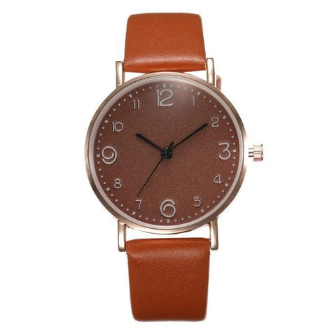 Top Fashion Style Luxury Women Leather Band Analog