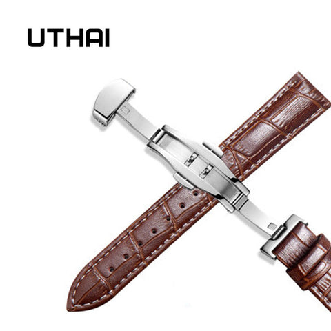 UTHAI Z09 Genuine Leather Watchbands 12-24mm Universal