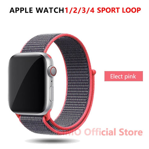 Sport Loop Strap For Apple Watch band 44 mm 40mm apple