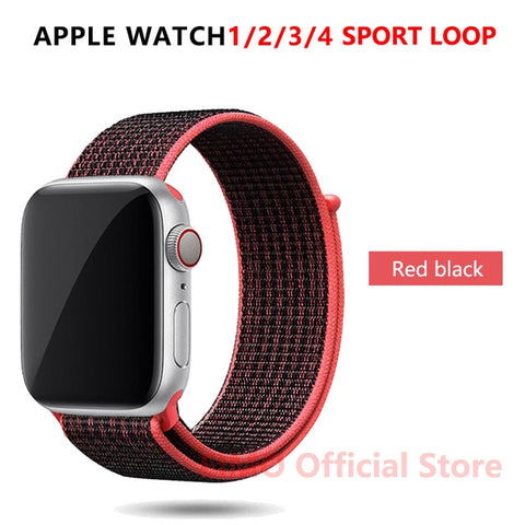 Sport Loop Strap For Apple Watch band 44 mm 40mm apple