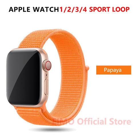 Sport Loop Strap For Apple Watch band 44 mm 40mm apple