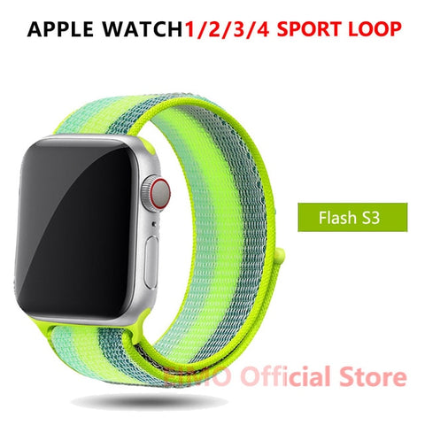 Sport Loop Strap For Apple Watch band 44 mm 40mm apple