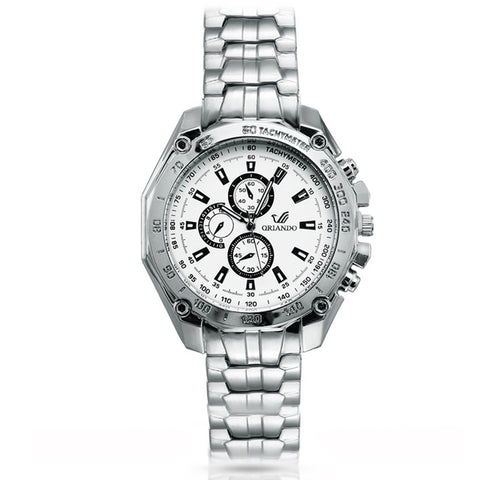 ORIANDO Man Watches Quartz Silver color