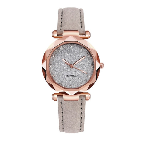 Ladies Fashion Korean Rhinestone Rose Gold Quartz